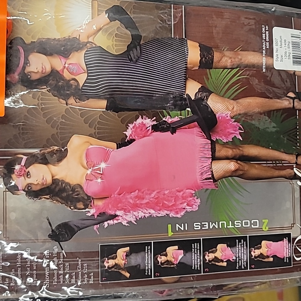 Adult Women's Costume 2 in 1 Gangster Flapper girl